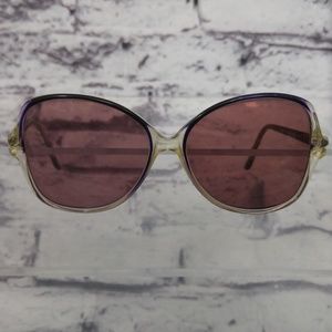 Vintage Oversized Purple Sunglasses Modern Regina